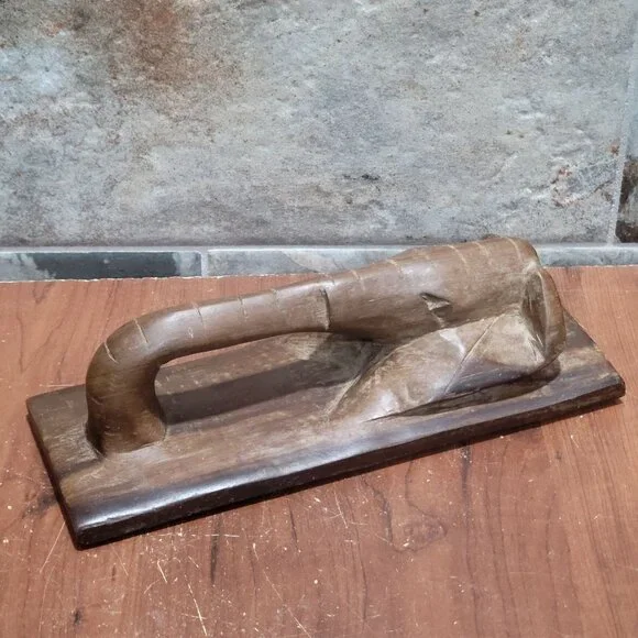 Hand Carved African Wood Door Pull Elephant Handle